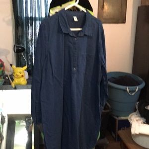 Old navy xxl blue shirt dress